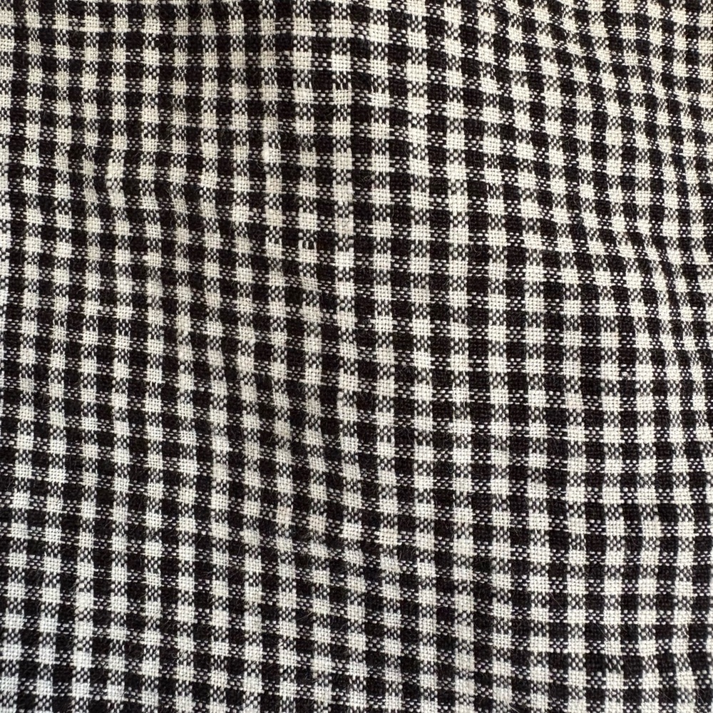 Gillian Stevens Finley Top Gingham Noir Size 2 Medium Large Linen Crop Top Tank - Picture 8 of 10